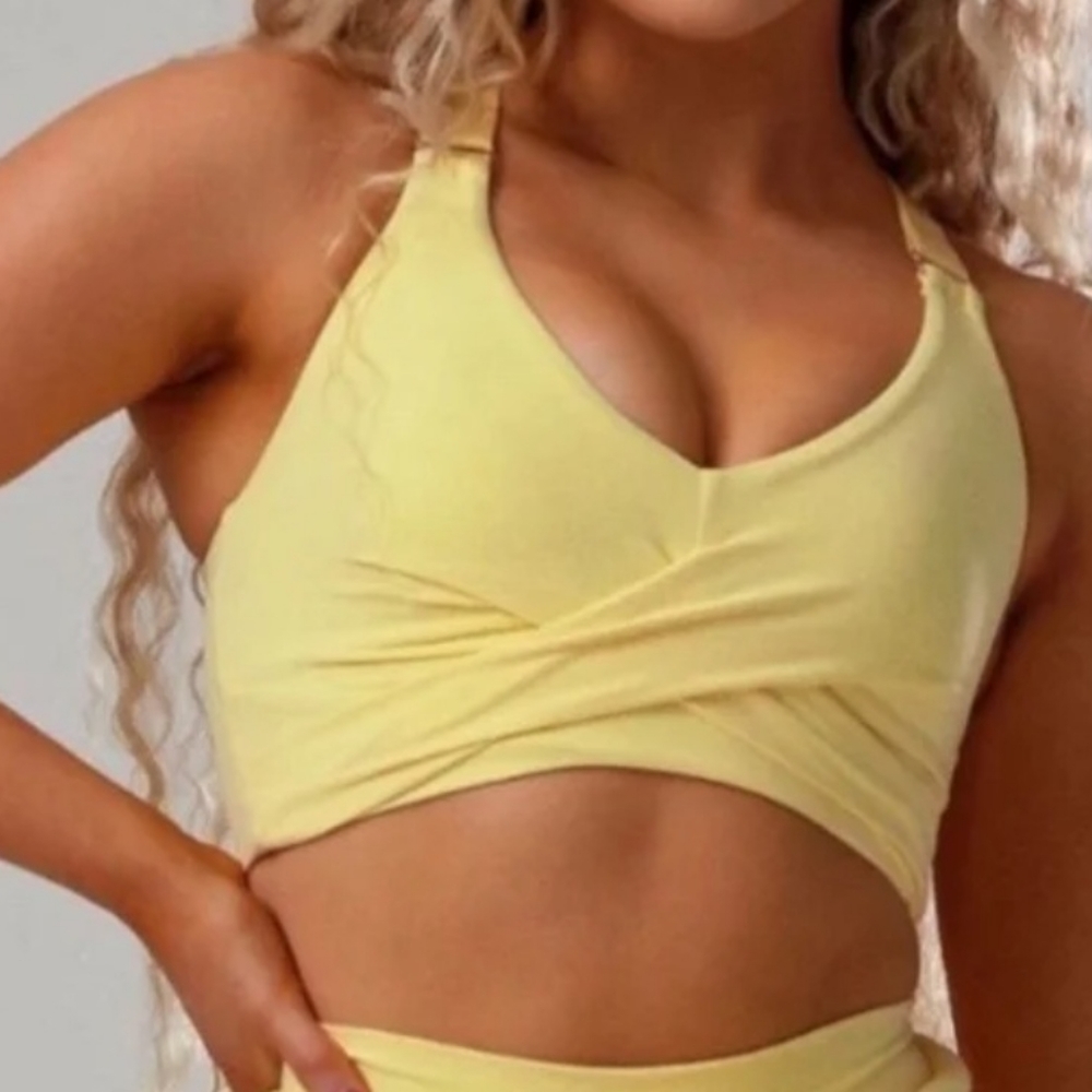 Buffbunnny Yellow Candy Wrap Bra M